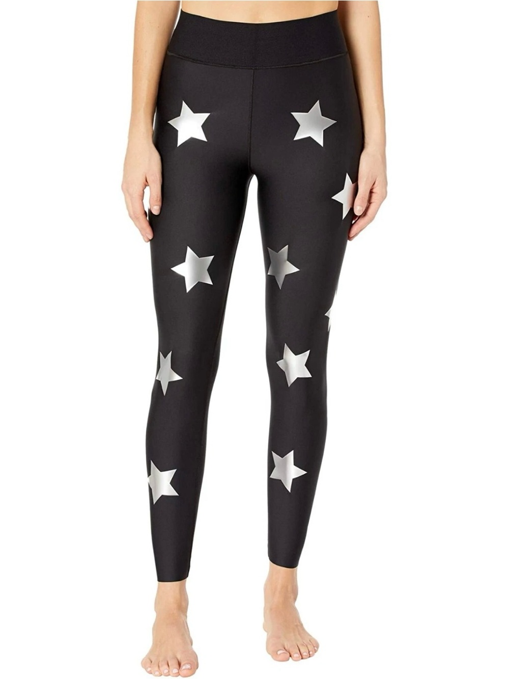 ultracor Black Leggings with Silver Star Print